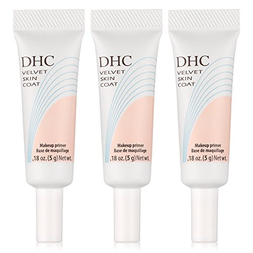 DHC Velvet Skin Coat Mini 3 pack, Mattifying Makeup Primer, Powder-Gel Forumla, Minimizes look of pores, fine lines, and Imperfections, Matte All Day Look, All skin types, Fragrance and Colo