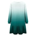 thumbnail image 6 of Annhoo Sweatshirt Dresses Women Fall Fashion Gradient Colour Crewneck Mini Dress Long Sleeve Pleated Dress, 6 of 6