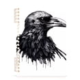 thumbnail image 2 of Bird Head Black Ring Binder Notebook Journey Note Diary College Ruled Spiral Notebook Study Loose Leaf Paper A5 60 Pages, 2 of 8