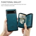 thumbnail image 7 of Allytech Case for Google Pixel 6 Cover PU Leather Zipper Wallet Case, Detachable Magnetic Back Card Holder Slim Folio Stand Shockproof Business Style Case for Google Pixel 6 2021( 6.4" 2021), Blue, 7 of 7