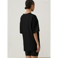 thumbnail image 2 of Womens Oversized T Shirts Summer Half Sleeve Crew Neck Tunic Tops, 2 of 4