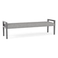 thumbnail image 1 of Pemberly Row Waiting Reception 3 Seat Bench Wood Frame in Gray, 1 of 5