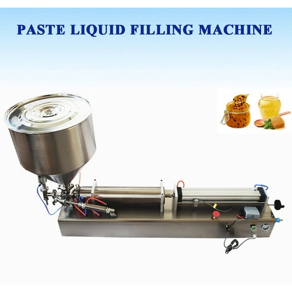 INTBUYING Paste Liquid Filling Machine Single Nozzle 500-3000ml Horizontal Pneumatic Filling Machine for Cream Shampoo Toothpaste