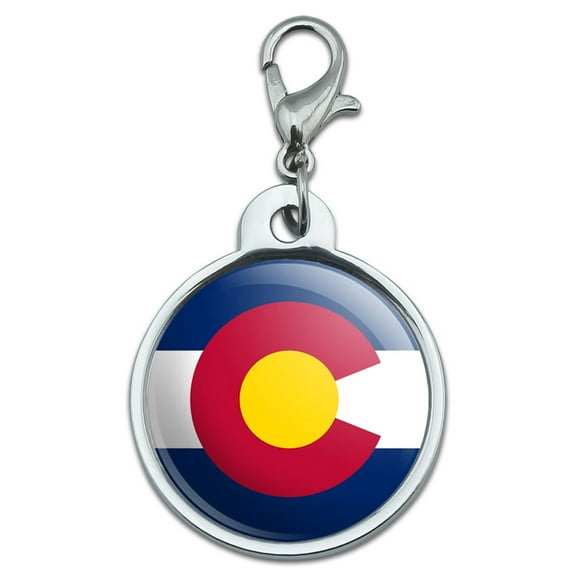 Colorado State Flag Small Metal ID Pet Dog Tag