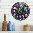 thumbnail image 3 of Yayeee Wall Clock Battery Operated 9.5" Silent Quartz Non-Ticking for Living Room Decor, Neon Christmas, 3 of 8
