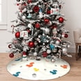 thumbnail image 5 of Lsque colorful Squirrel Nuts Print Christmas Tree Skirt, Tree Skirt with Ties or Velcro, Perfect for Holiday Decorations, Halloween, and New Year-36", 5 of 7
