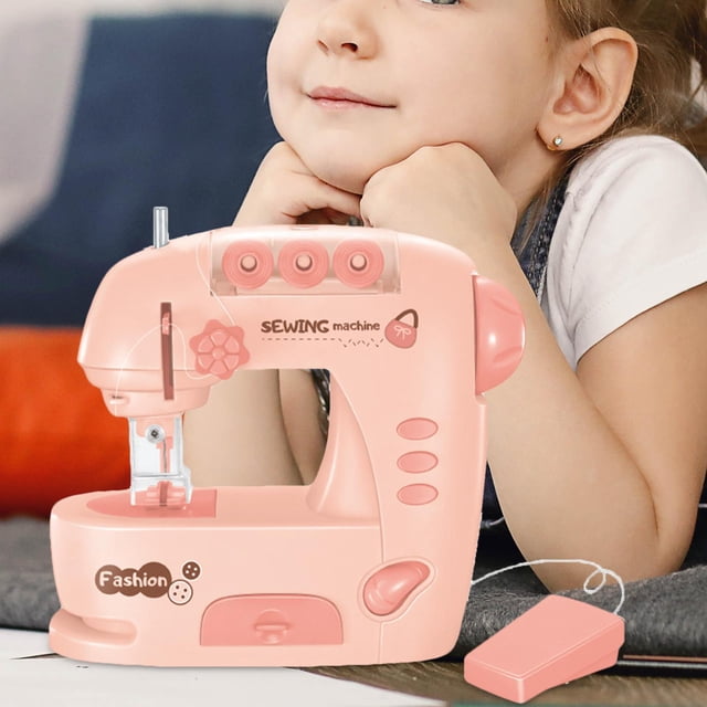 Simulación Mini de coser Juguete de aprendizaje Hugo Rosa máquina de coser eléctrica