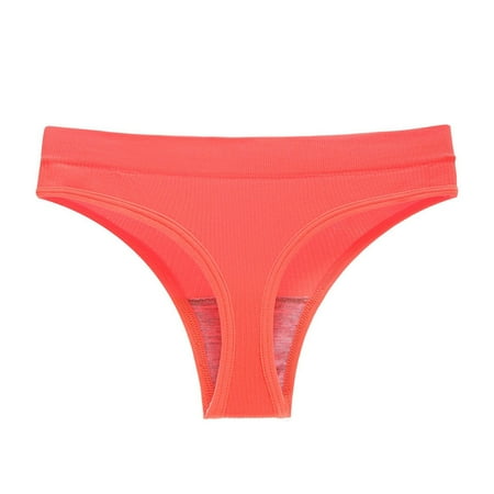 FIOSARIAN Women s Triangle Breathable Elastic Exercise Seamless Solid Color Thong Underwear Lace Bikini Underwear Women Womens Panties Lace Pack Lace Bikini Panties Women Dress Shorts Underwear for