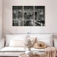 thumbnail image 2 of Elephant Stock New York City Skyline Monochrome Wall Art - Horizontal Multi Panel Canvas - Living Room Wall Decor - City Multi Panel - Gray And Brown Decor By Melanie Viola - 45" x 28", 2 of 8