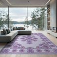thumbnail image 2 of ODIKA 8'x10' Washable Area Rug Durable, Non-Slip Purple Ditsy Beige Dot Lilac Field Scattered Symmetrical Pink for Living Room, Under Sectional, Family, 2 of 7