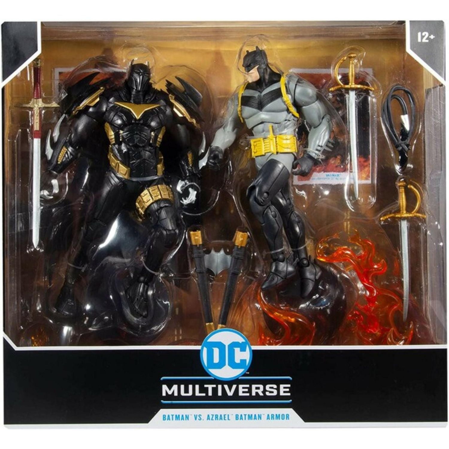 DC Multiverse Batman vs Azrael Batman Armor Figurine 2-Pack [Curse of the White Knight