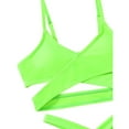 thumbnail image 6 of Kid Girls Swimsuits 2 Piece Cute Bikini Bathing Suit Criss Cross Girls Bathing Suit Size 7-8 Years, 6 of 6