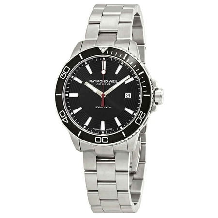 Raymond Weil Diamond Wrist Watch - Raymond Weil Tango Black Bezel Men's Watch 8260-ST1-20001