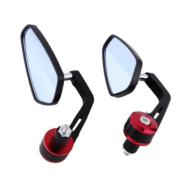 Motorcycle Rear View Mirrors,Side Rearview Mirror,Universal Aluminum Motorcycle 7/8" Handle Bar End Back Rearview Side Mirrors