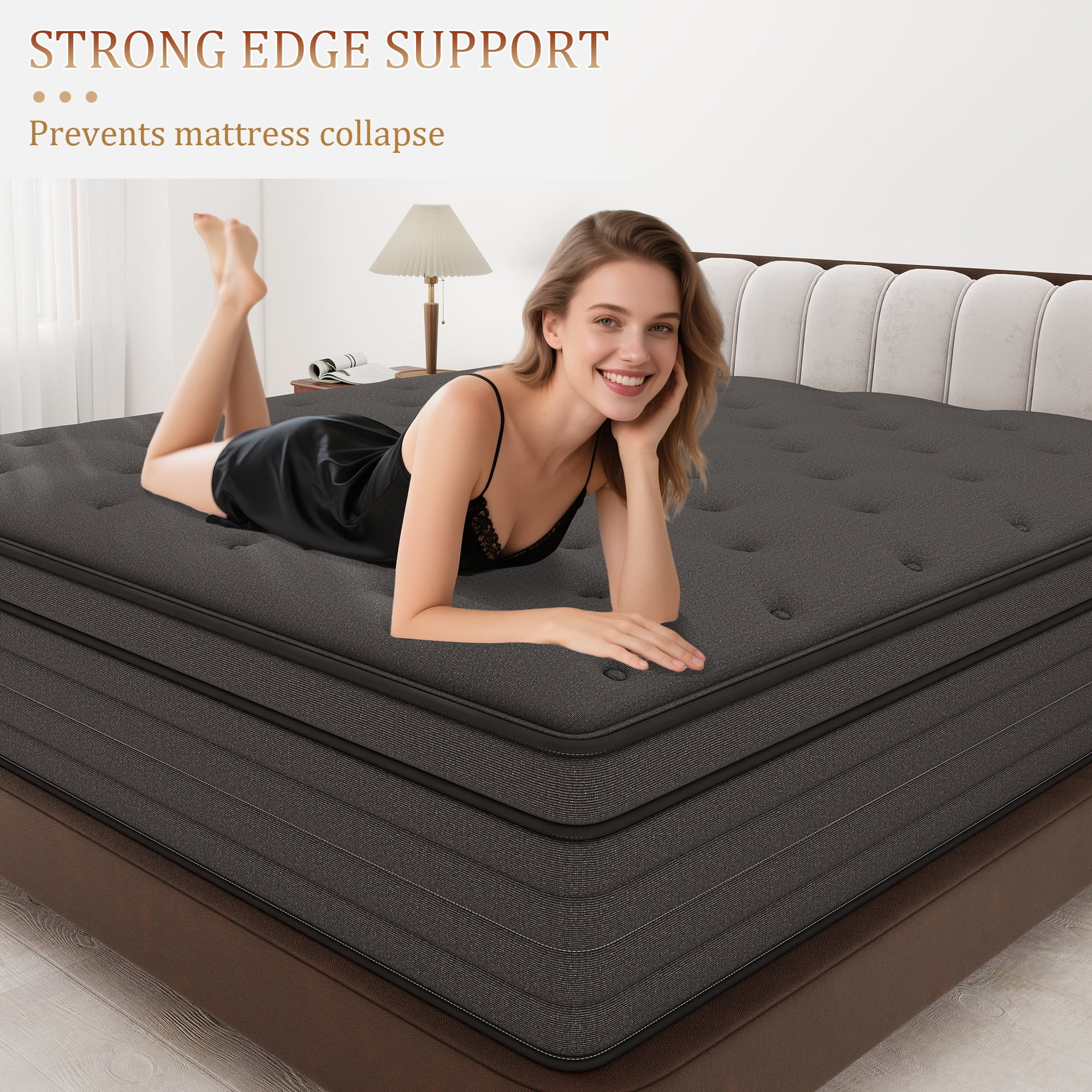 CICIMLU Mattress 12 inch Queen Size, Gel Memory Foam Hybrid Mattress in a Box, Cozy Sleep