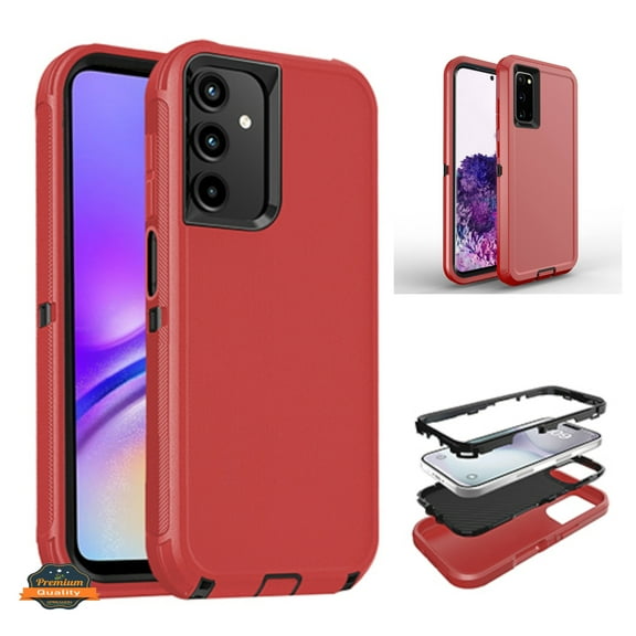 Xpression Cover for Samsung Galaxy A16 5G Delux Armor Case Shockproof Rugged 3-Layer Protection Hybrid Heavy Duty with Enhanced Durability Phone Case - Red