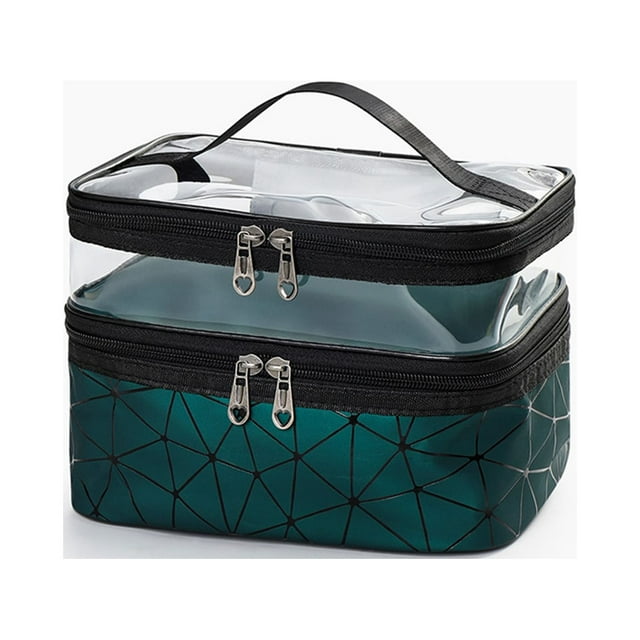 Bolsa de cosméticos, bolsa de cosméticos para mujer, bolsa de aseo impermeable transparente, bolsa de cosméticos transparente, confiable y duradera Jadeshay A