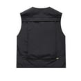 thumbnail image 4 of Lovzfmll Men's Lightweight Softshell Vest Windproof Sleeveless Jacket for Travel Hiking Running Work Solid Color Stand Collar Multiple Pockets Outdoor Sports Photography Coat Black 2XL, 4 of 4