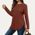 thumbnail image 2 of Towmus Long Sleeve Shirts for Women Tunic Tops for Women Loose Fit Dressy Crew Neck Pullover Basic Sweaters for Women, 2 of 6