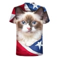 thumbnail image 4 of Plcasen Men's American USA Flag Patriotic T-Shirts 4th of July Shirts US Eagle Flag Soft Summer Short Sleeve Shirt for Men, 4 of 4