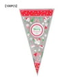 thumbnail image 1 of 100pcs Candy Cone Bag Party Popcorn Ice Cream Cookies Biscuits Storage Plastic Cone Pouch, 1 of 7