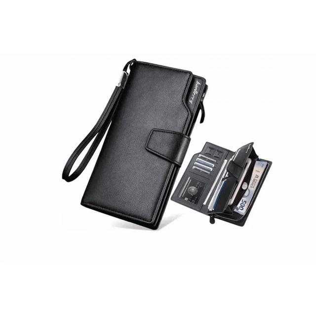 Cartera De Lujo Para Caballero Con Tarjetero Y Porta Celular Xtellar negro