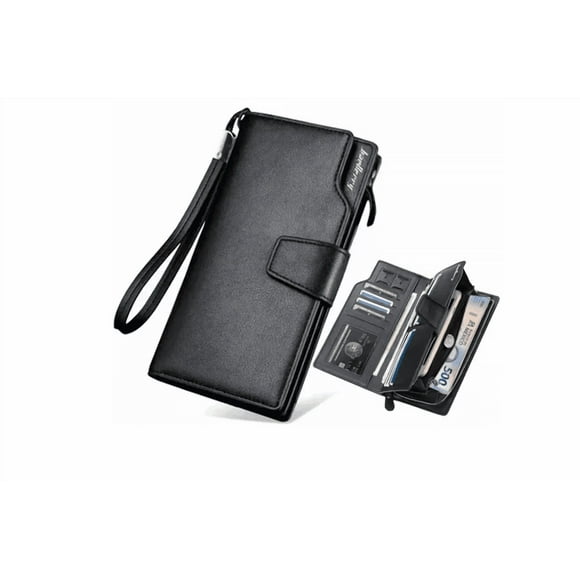 Cartera De Lujo Para Caballero Con Tarjetero Y Porta Celular Xtellar negro