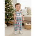 thumbnail image 4 of BemeyourBBs Baby Boy Plaid Romper Embroidery Round Neck Sleeveless Jumpsuit, 4 of 9