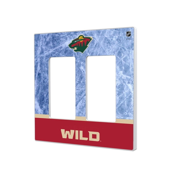 Minnesota Wild Wordmark Double Rocker Lightswitch Plate