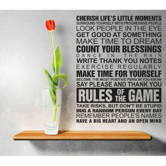 Do It Yourself Wall Decal Sticker Cherish Life's Little Moments Inspirational Life Quote Stylish Mural 12x12"