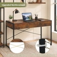 thumbnail image 5 of 44" Industrial Computer Desk with 2-Drawer, Study Writing Desk with Steel Frame for Home Office,Brown, 5 of 9
