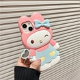 thumbnail image 3 of Sanrio-funda de teléfono estereoscópica 3D Hello Kitty, carcasa trasera de silicona suave para IPhone 15, 14, 13, 12, 11 Pro Max, XR, XS, Melody Kuromi, Y2K, 3 of 5