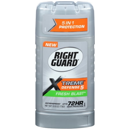 0.17 Ounce Stick - (2 Pack) Right Guard Xtreme Defense 5 Antiperspirant Deodorant Invisible Solid Stick, Fresh Blast, 2.6 Ounce