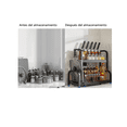 thumbnail image 3 of Organizador De Cubiertos Y Especias De Cocina 2 Niveles Xtellar negro, 3 of 4