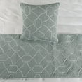 thumbnail image 2 of King Queen Twin Grey Blue Bed Runner with Decorative Throw Pillow Cover, Full Size 68"x18" Bed Runner with Pillow Cover, Linen Quilted Embroidery, Modern Contemporary - Atmosphere, 2 of 5