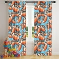 thumbnail image 5 of Blackout Kids Curtains,Football Sticker Pattern Childrens Insulated Curtains Set Of 2,Bedroom Essentials,Toddler Room Decor 42"x84", 5 of 5