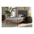 thumbnail image 2 of Baxton Studio Walnut Brown Finished Wood Twin Size Platform Bed, 2 of 19