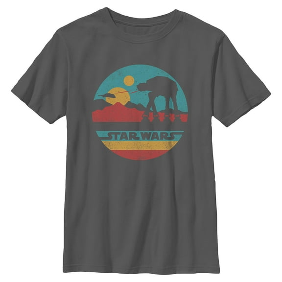 Boys Star Wars AT-AT Retro Circle T Shirt
