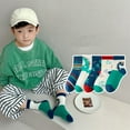 thumbnail image 6 of Ajziojiro Kids Girls Boys Cotton Socks for Toddler Cute Low Cut Crew Dinosaur Socks Baby Cartoon Students Thick Socks 1-12Y Boys Girls Fall Mid-Calf Cotton Socks, 6 of 9