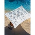 thumbnail image 2 of Sun Shade Sail 8'x10' Blue Grey Floral Rectangle Sun Shade Sails Canopy Waterproof Spring Flowers Outdoor Sunshades Sand UV Block Cover Shades Cloth for Patio Backyard Garden Deck Porch Lawn, 2 of 9
