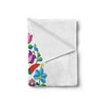 thumbnail image 2 of Ukraine Soft Flannel Fleece Blanket, Traditional Folk Kalocsa Pattern Tulip Flowers Eastern European Motif Retro Print, Cozy Plush for Indoor and Outdoor Use, 50" x 60", Multicolour, by Ambesonne, 2 of 5