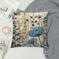 thumbnail image 2 of Nawypu  Pillow Covers Watercolor Ink Painting Dandelion Flower Leaves with Wood Background Burlap Throw Pillow Case Cushion Cover Protector Home Sofa Decorative Pillowcase, 2 of 5