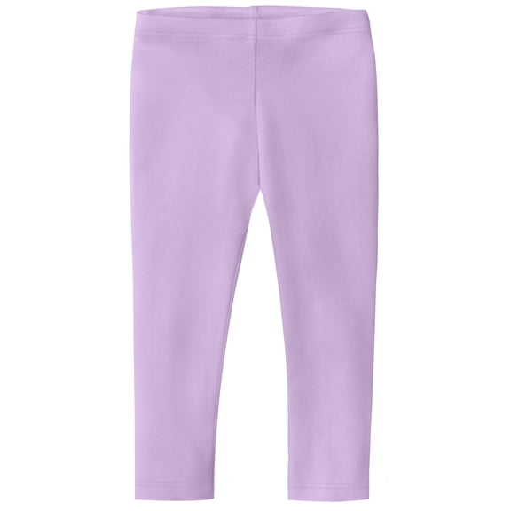 Made in USA Girls Soft 100% Cotton Capri Leggings | Lavender