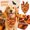 Orange, variant on 4 Patterns Halloween Dog Bandana Single Pack Pet Bib,Colorful Triangle Scarf Double Sided Large Size Pet Bandana for Medium Large Dogs Cats,Halloween Party Costume Decor Fall Decor