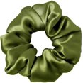thumbnail image 2 of LILYSILK Gomas para el cabello de seda para prevenir el encrespamiento y la rotura, 100% seda de morera, sin daños, soportes de cola de caballo de seda elástica, 1 pieza, verde oscuro, 2 of 4
