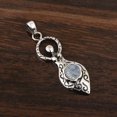 thumbnail image 3 of Mooneye 925 Sterling Silver Round Moonstone Celtic Goddess of Fertility Charm Women Gift Pendant, 3 of 7