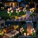 thumbnail image 5 of Juego de 2 luces solares LED para jardín en forma de flor, impermeables y resistentes a la intemperie, decoración exterior para caminos y patio., 5 of 6