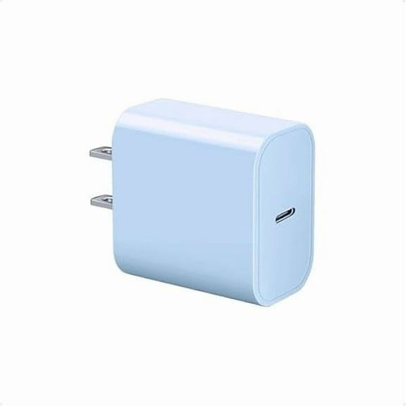 USB C Charger Block 20w Compatible with Apple Watch Block, iWatch Series Ultra/10/9/8/7/6/SE/SE2/5/4/3, AirPods, iPhone 16/15, Type-C PD Fast Charging USBC Power Adapter, 1-Pack Blue