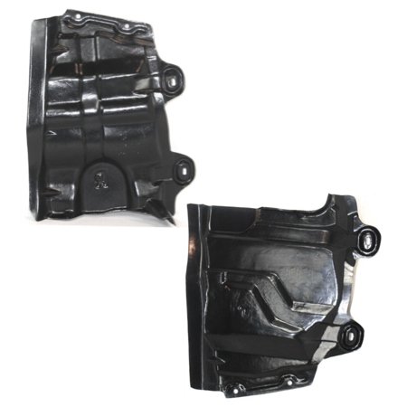 Pair Set of 2 Engine Splash Shields Driver & Passenger Side Left Right