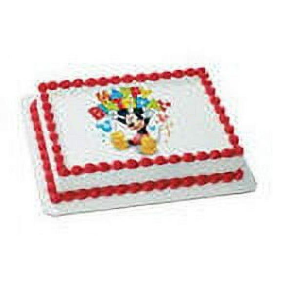Micky's Birthday Wish Edible Frosting Photo Cake Topper